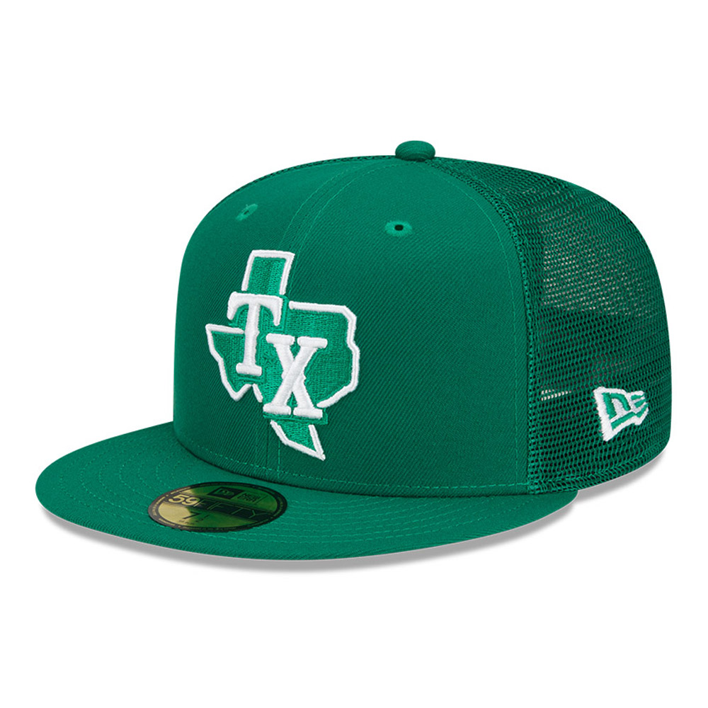 Texas Rangers MLB St Patricks Day Green 59FIFTY Cap