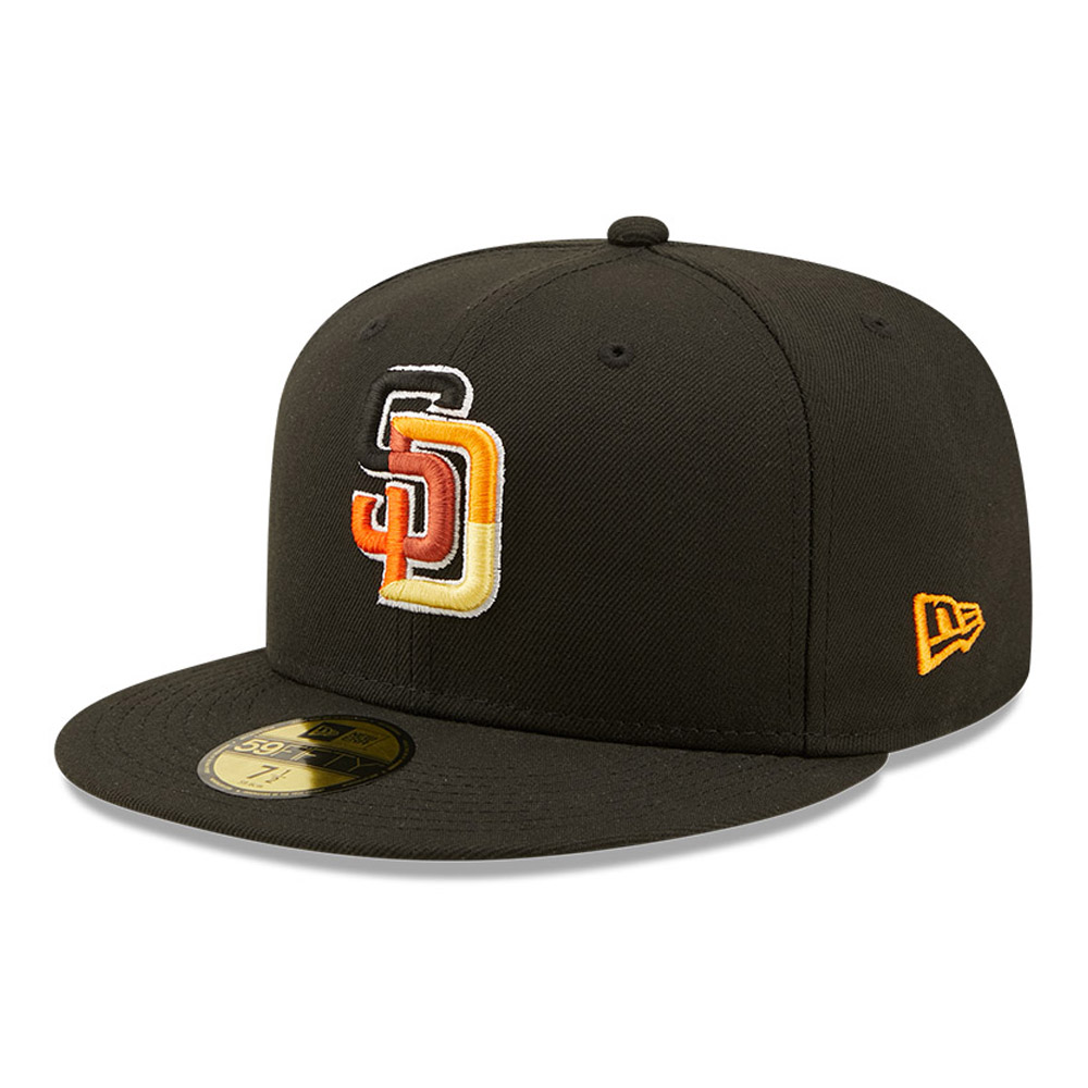 San Diego Padres MLB Jungle Team Black 59FIFTY Fitted Cap