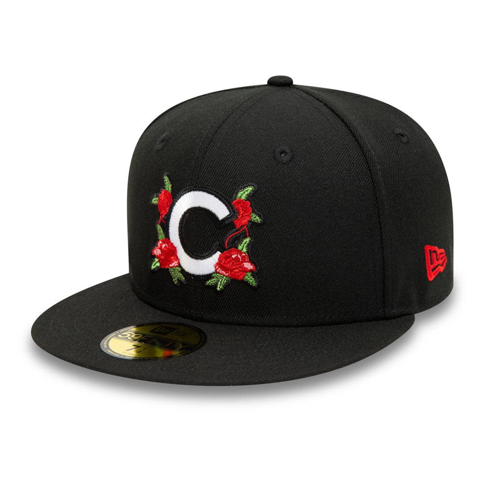 Chicago Cubs MLB Floral Black 59FIFTY Cap