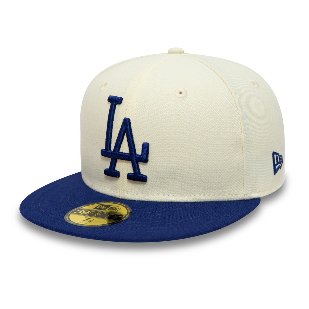LA Dodgers MLB Patch Chrome White 59FIFTY Cap