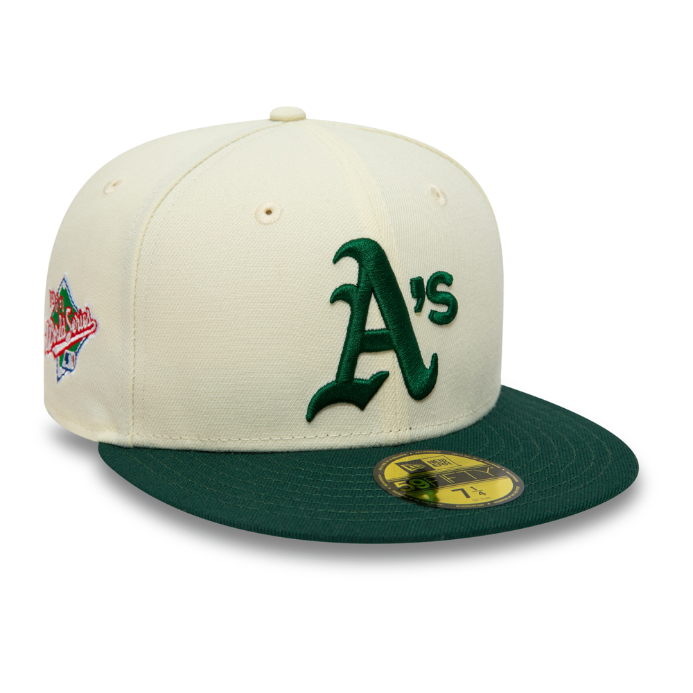 Oakland Athletics MLB Patch Chrome White 59FIFTY Fitted Cap