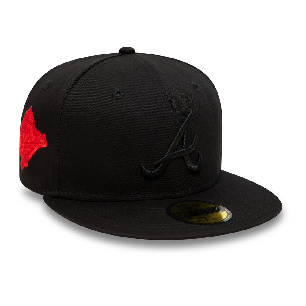 Atlanta Braves Black and Red 59FIFTY Cap