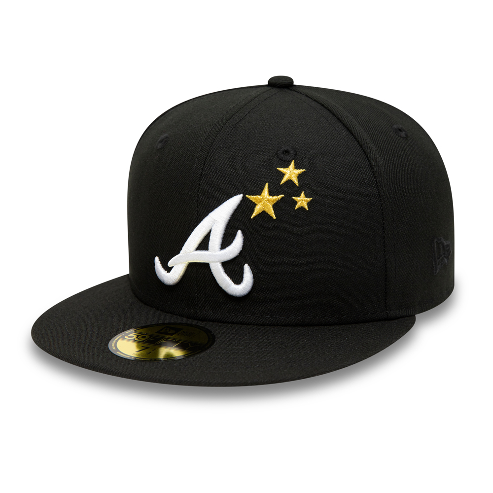 Atlanta Braves Stars Black 59FIFTY Fitted Cap