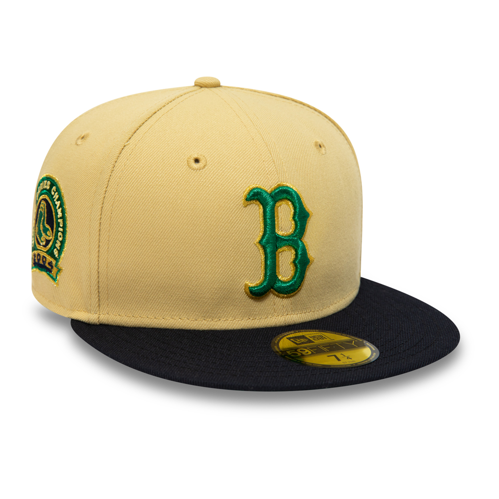 Boston Red Sox Vegas Patch Gold 59FIFTY Fitted Cap
