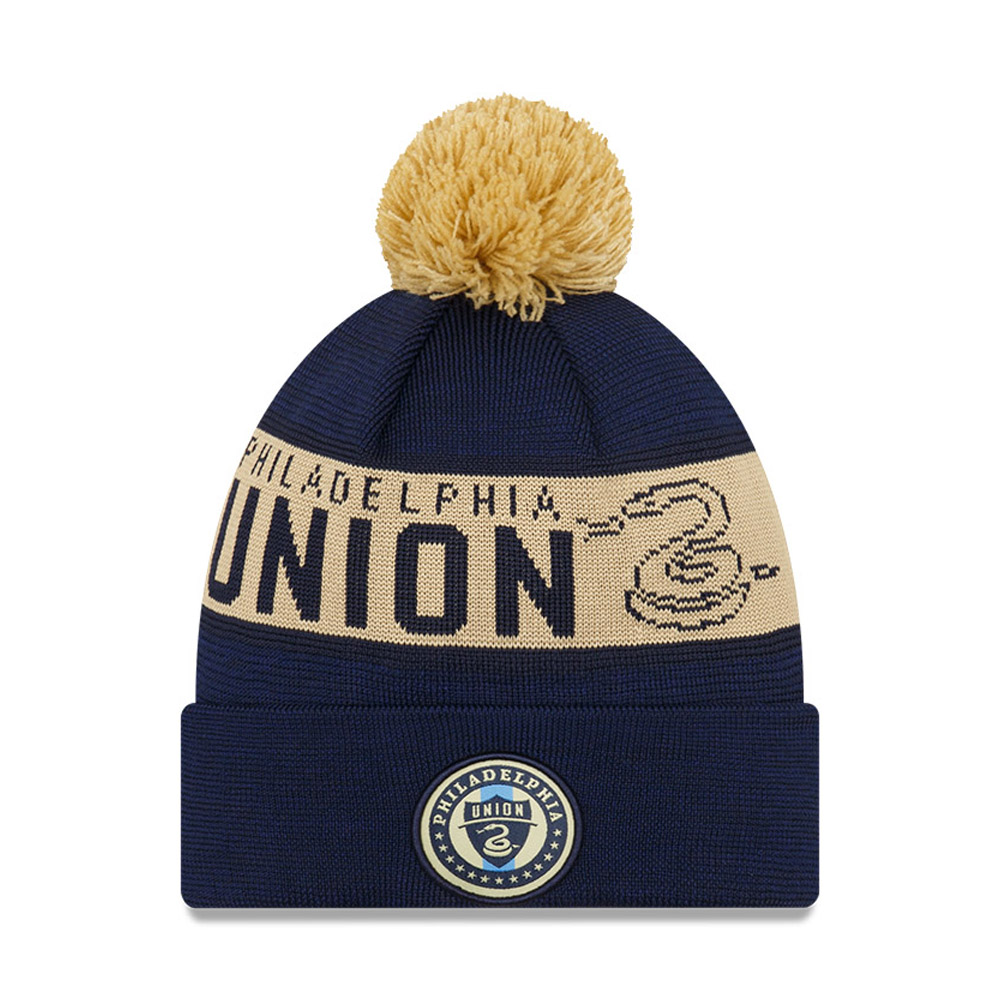 Philadelphia Union MLS Kick Off Navy Bobble Beanie Hat