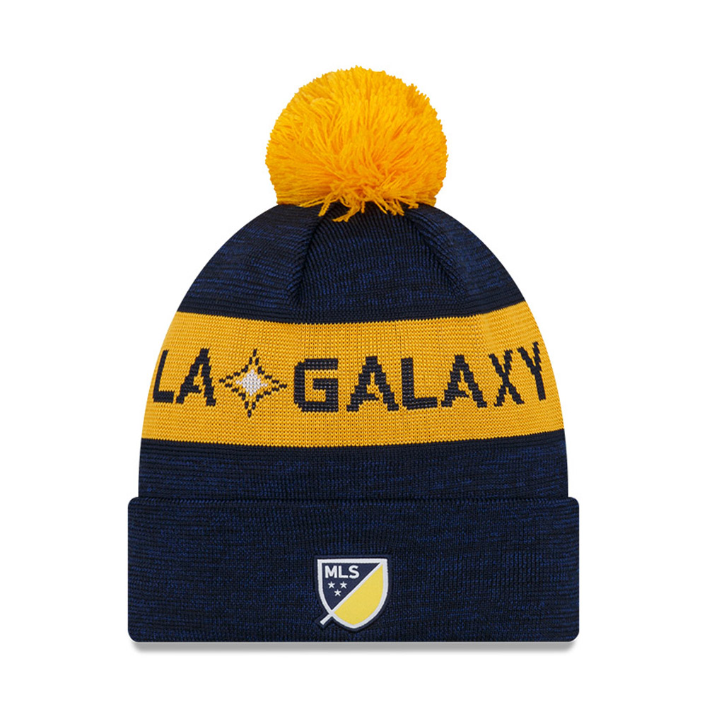 LA Galaxy MLS Kick Off Navy Bobble Beanie Hat