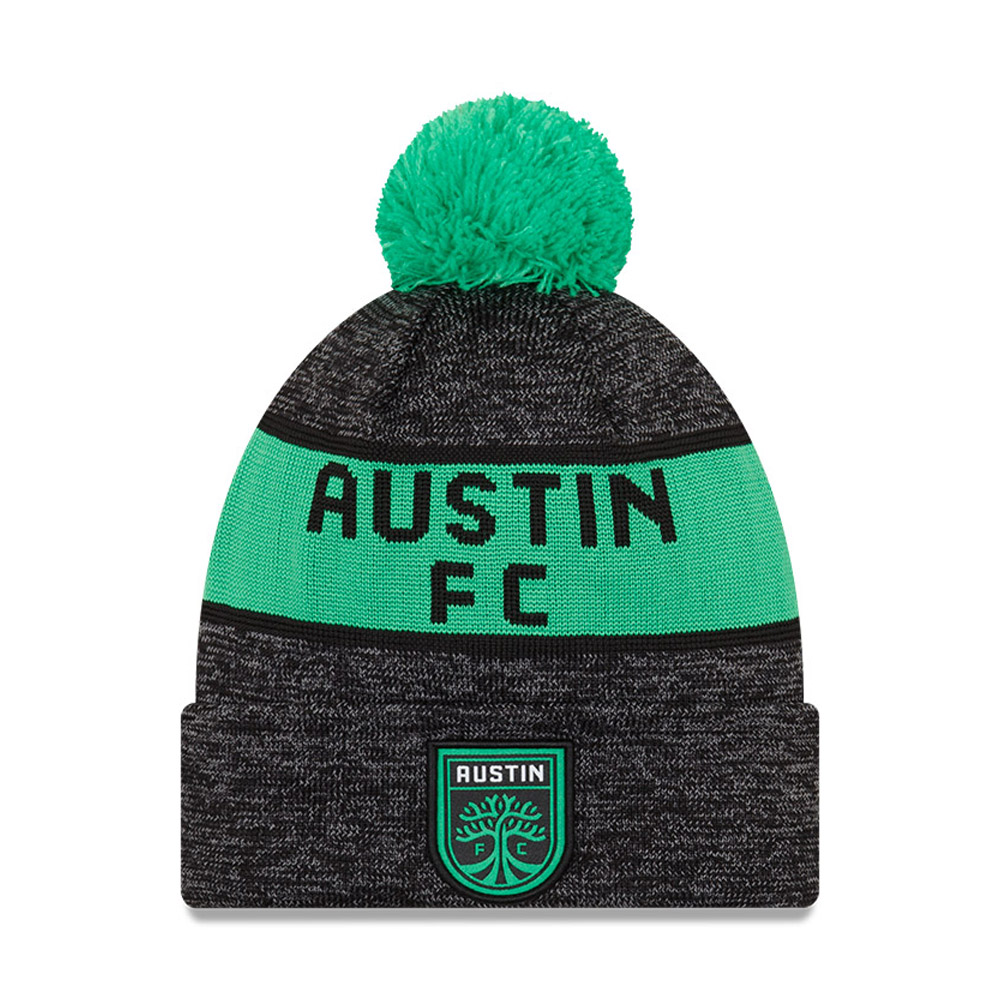 Austin FC MLS Kick Off Black Bobble Beanie Hat