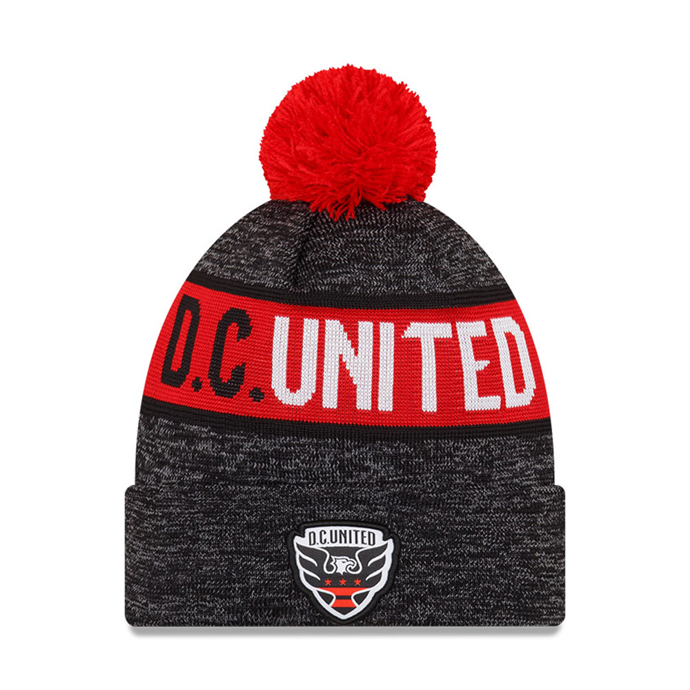 DC United MLS Kick Off Black Bobble Beanie Hat
