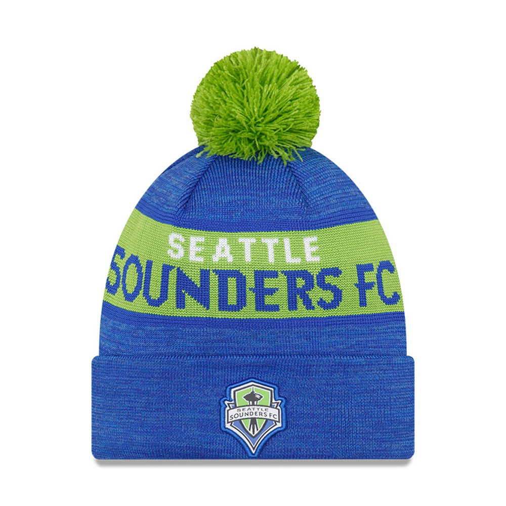 Seattle Sounders MLS Kick Off Blue Bobble Beanie Hat
