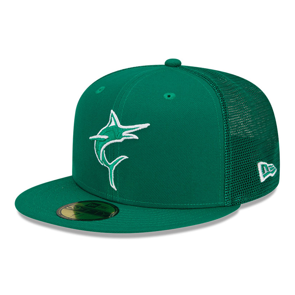 Miami Marlins MLB St Patricks Day Green 59FIFTY Fitted Cap