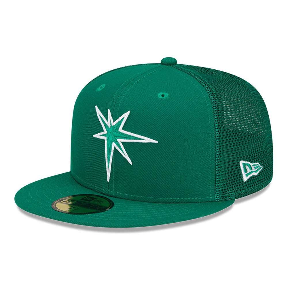Tampa Bay Rays MLB St Patricks Day Green 59FIFTY Fitted Cap