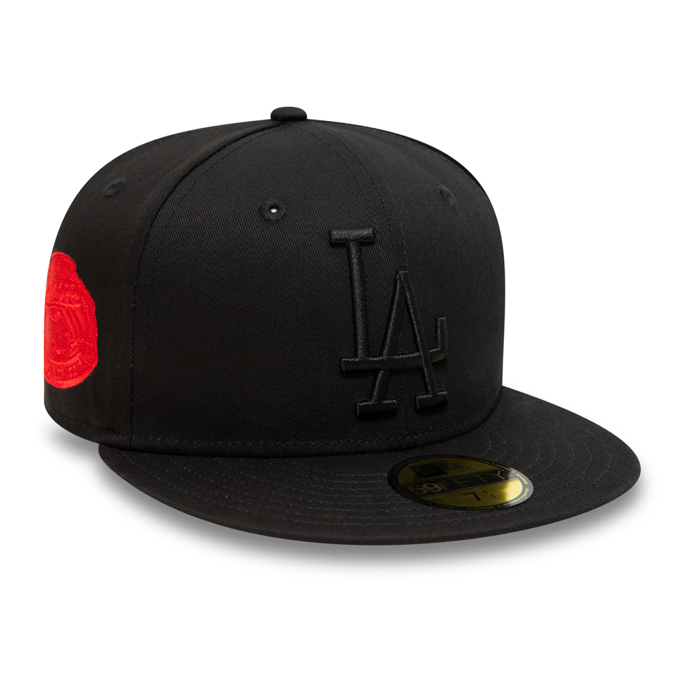LA Dodgers Black and Red 59FIFTY Cap