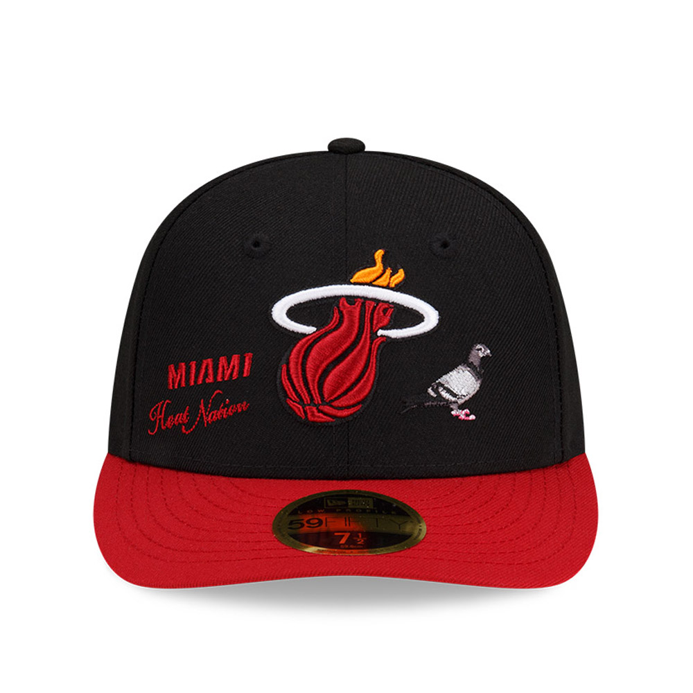 Miami Heat Staple Black 59FIFTY Low Profile Cap