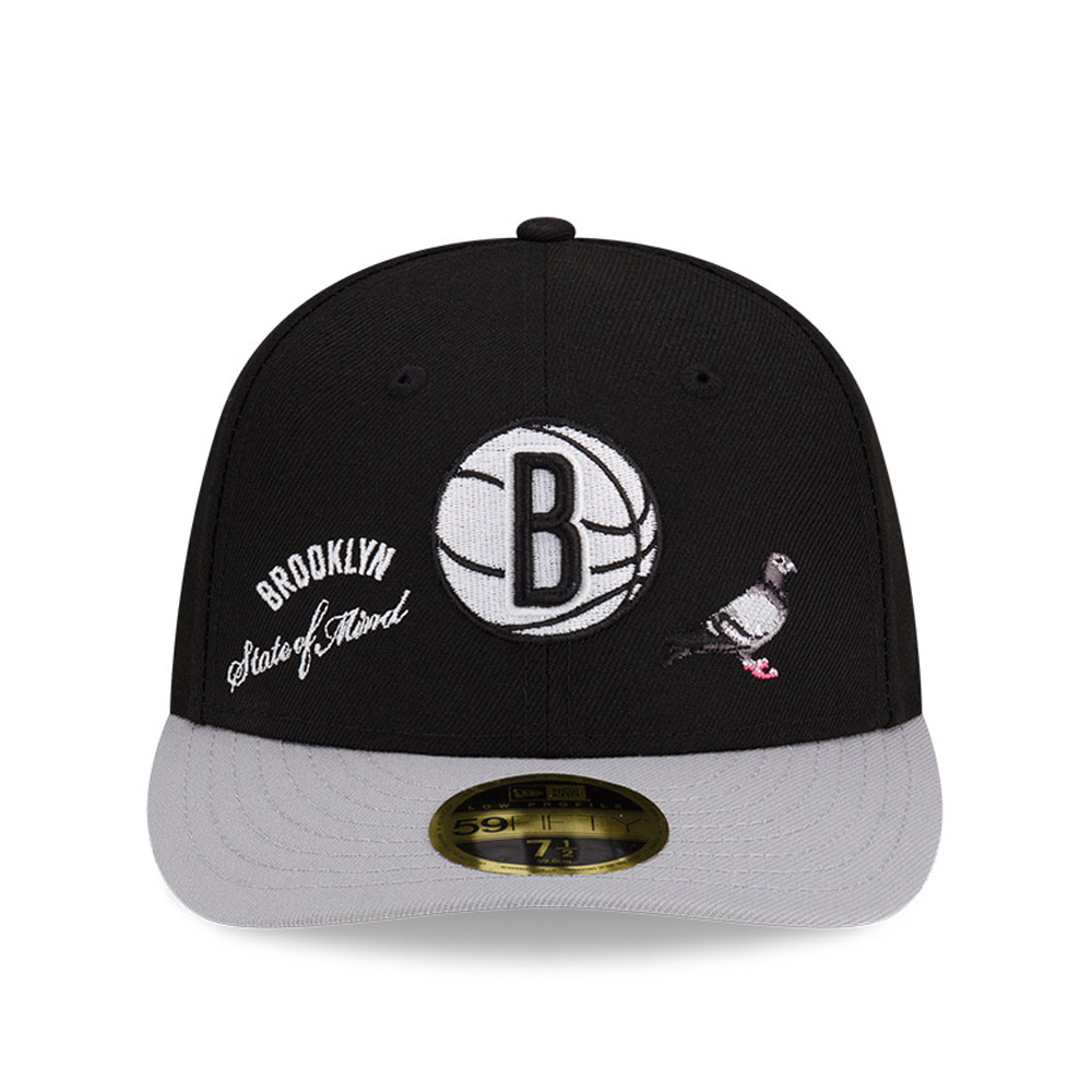 Brooklyn Nets x Staple Black 59FIFTY Low Profile Cap