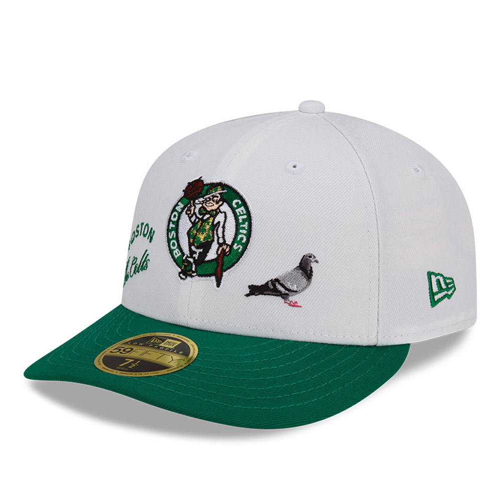 Boston Celtics Staple White 59FIFTY Low Profile Cap