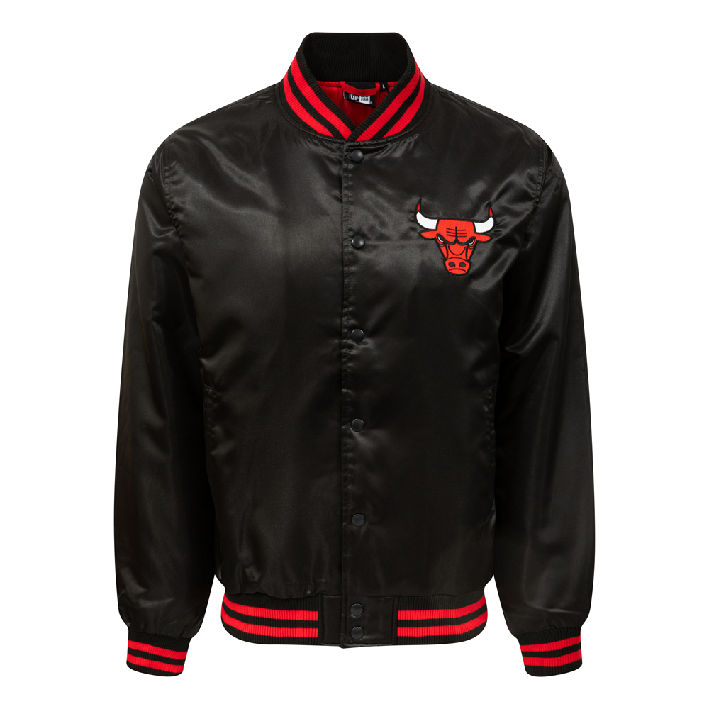 Chicago Bulls Wordmark Black Bomber Jacket
