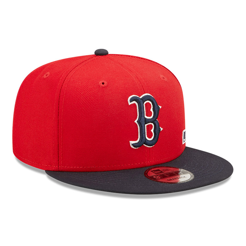Official New Era Boston Red Sox MLB Black Letter Arch Scarlet 9FIFTY ...