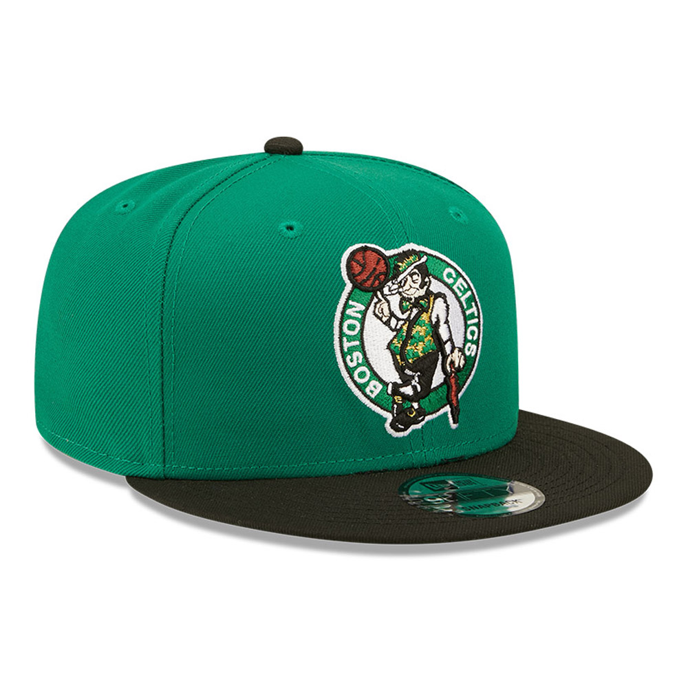 Boston Celtics NBA Black Letter Arch Green 9FIFTY Snapback Cap