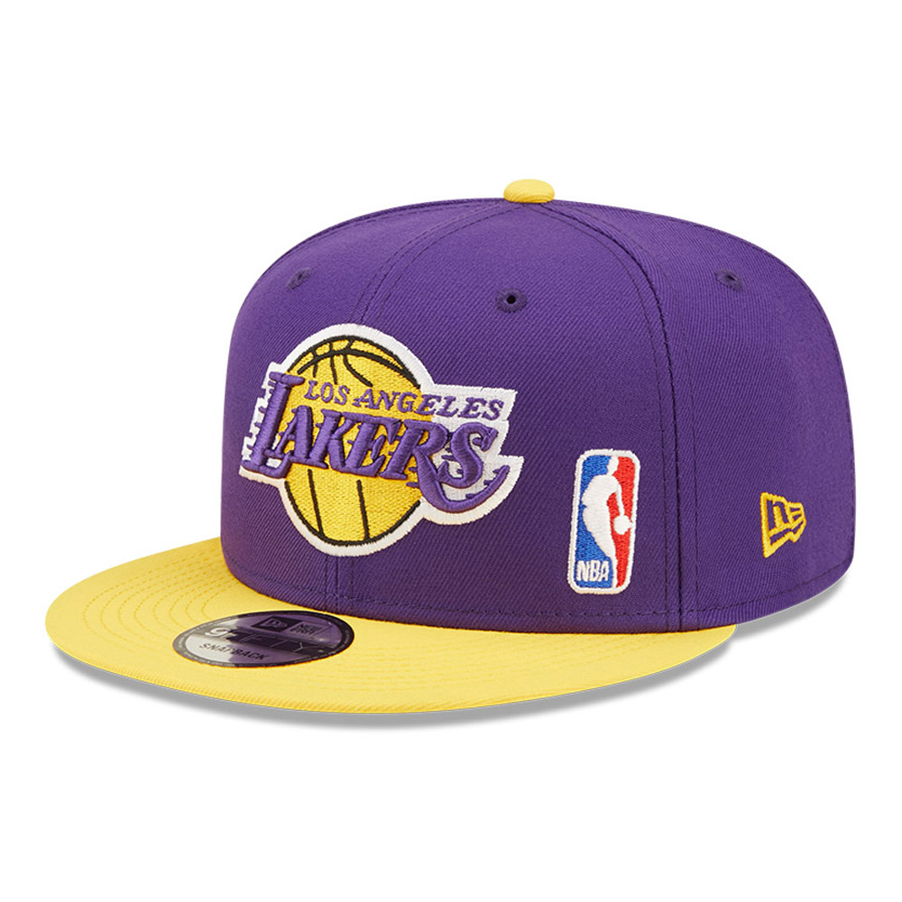 LA Lakers NBA Black Letter Arch Purple 9FIFTY Snapback Cap