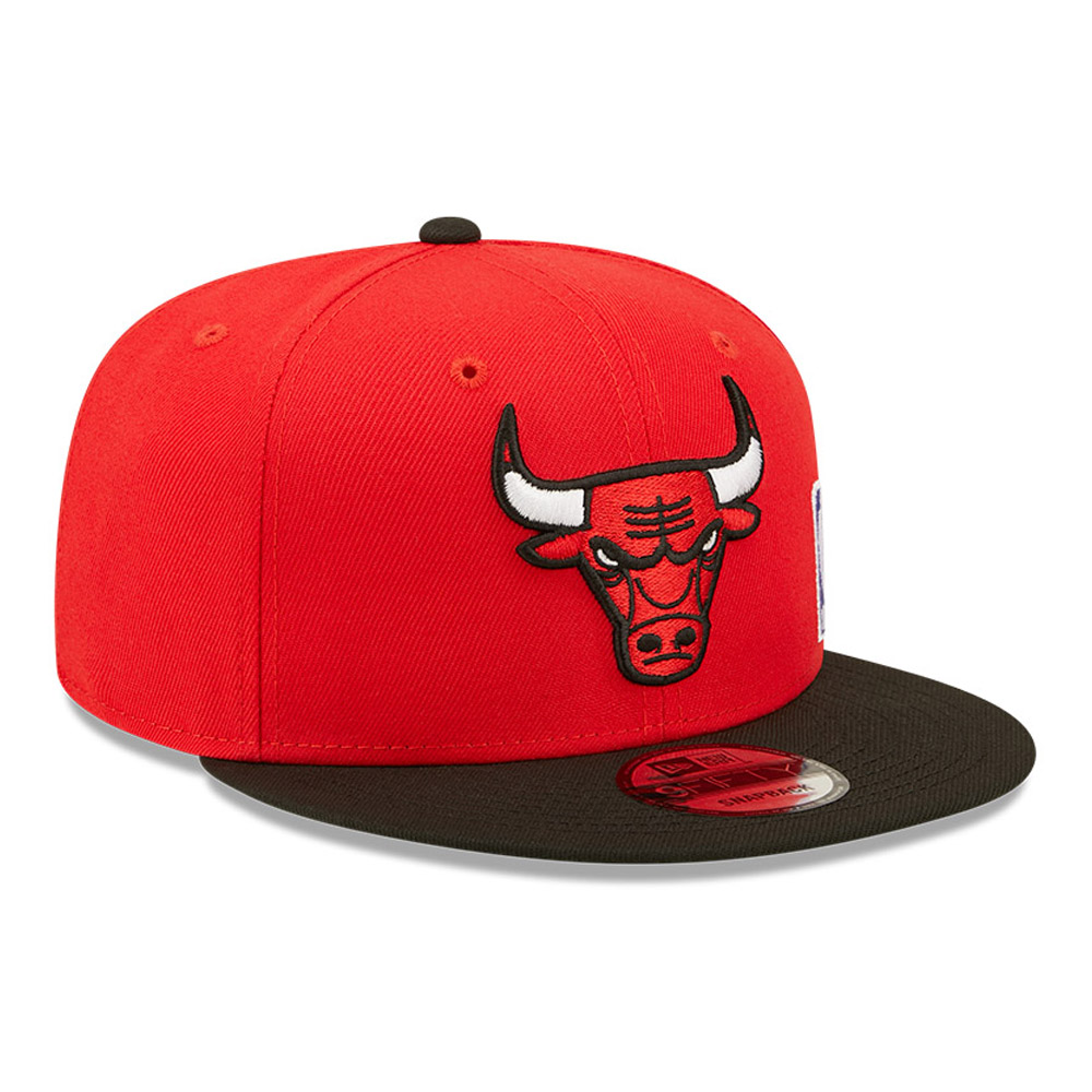 Chicago Bulls NBA Black Letter Arch Red 9FIFTY Snapback Cap
