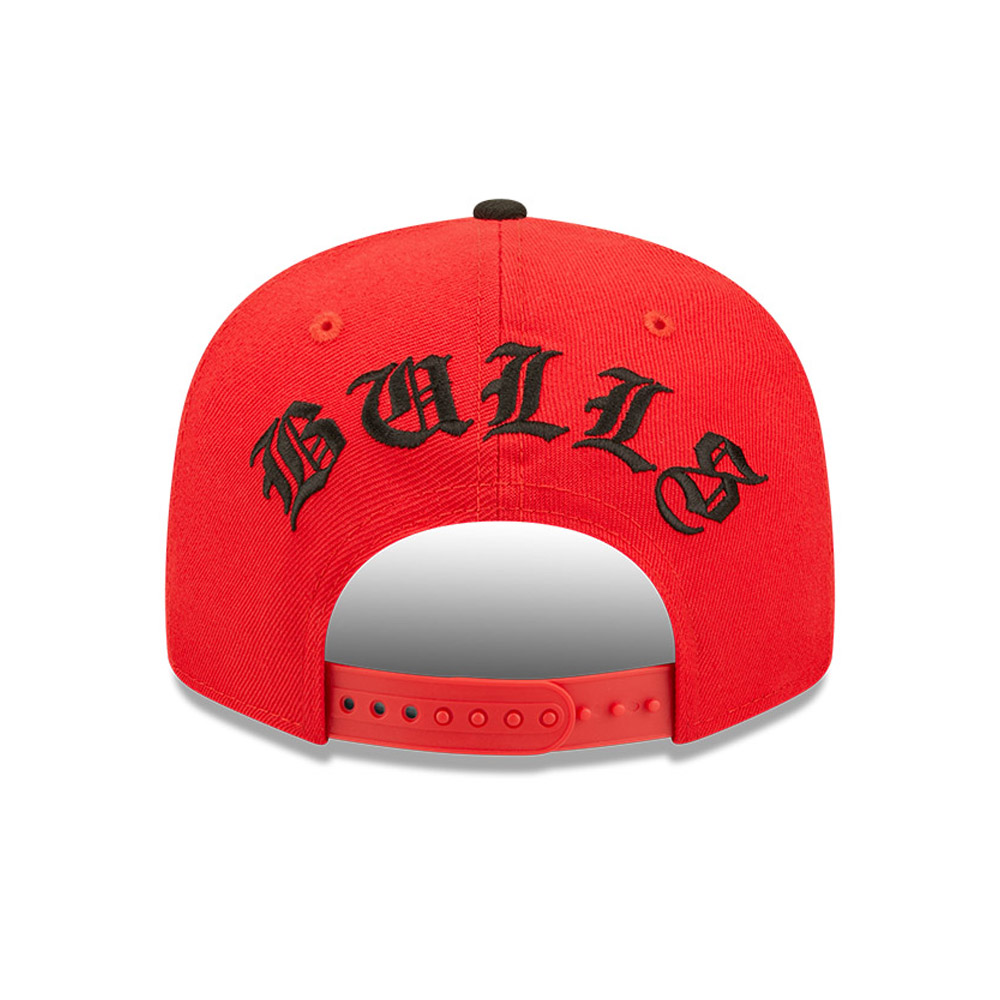 Chicago Bulls NBA Black Letter Arch Red 9FIFTY Snapback Cap