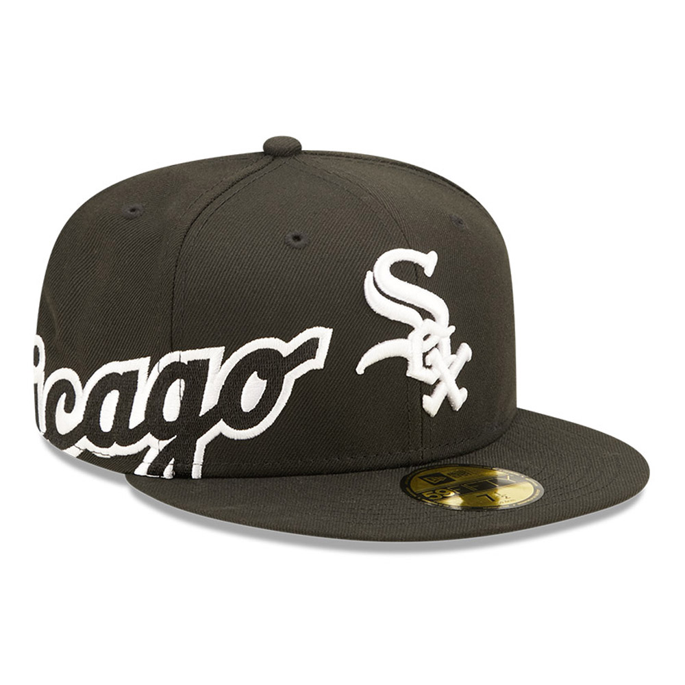 New Era 59FIFTY Chicago White Sox Letterman Fitted Cap 7 5/8 / Black