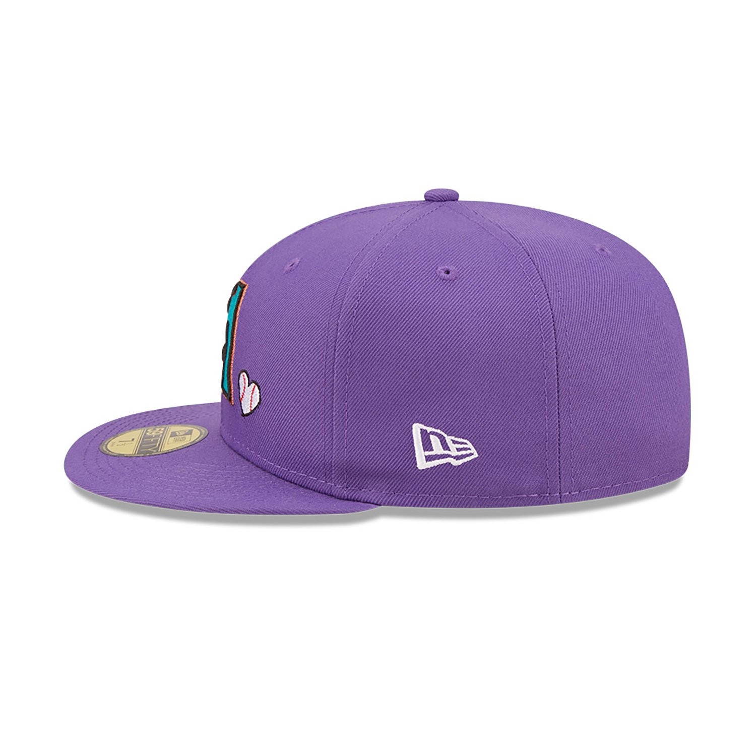 Arizona Diamondbacks MLB Team Heart Purple 59FIFTY Fitted Cap