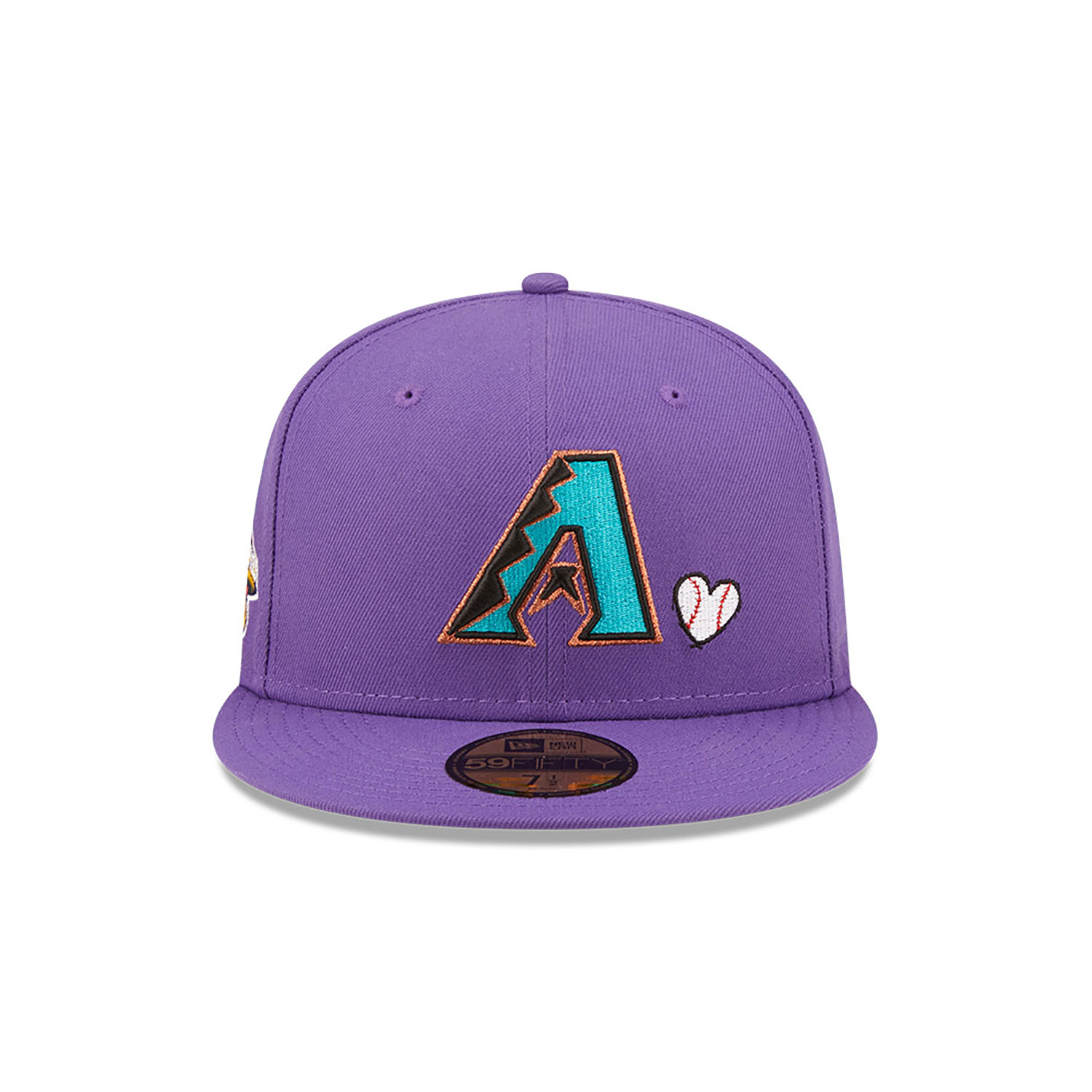 Arizona Diamondbacks MLB Team Heart Purple 59FIFTY Fitted Cap
