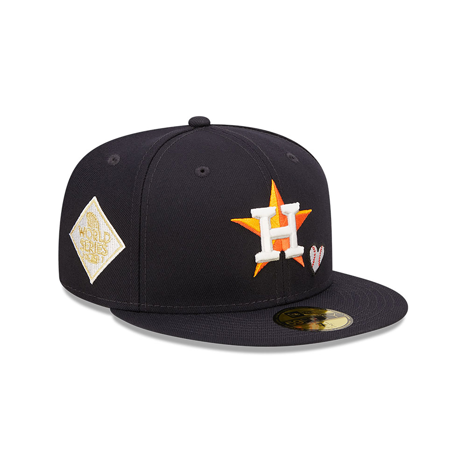 Houston Astros MLB Team Heart Navy 59FIFTY Fitted Cap