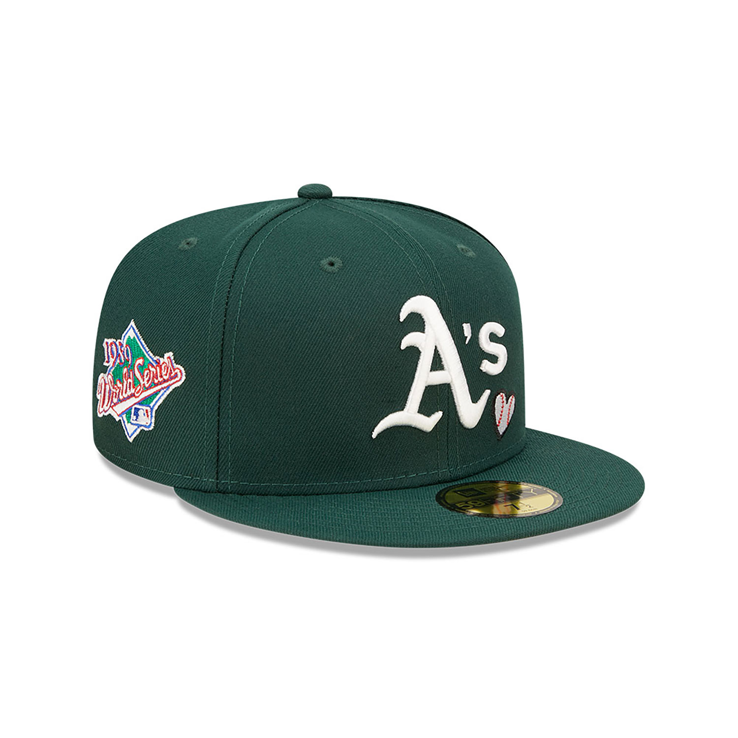Official New Era Oakland Athletics MLB Team Heart OTC 59FIFTY Fitted ...