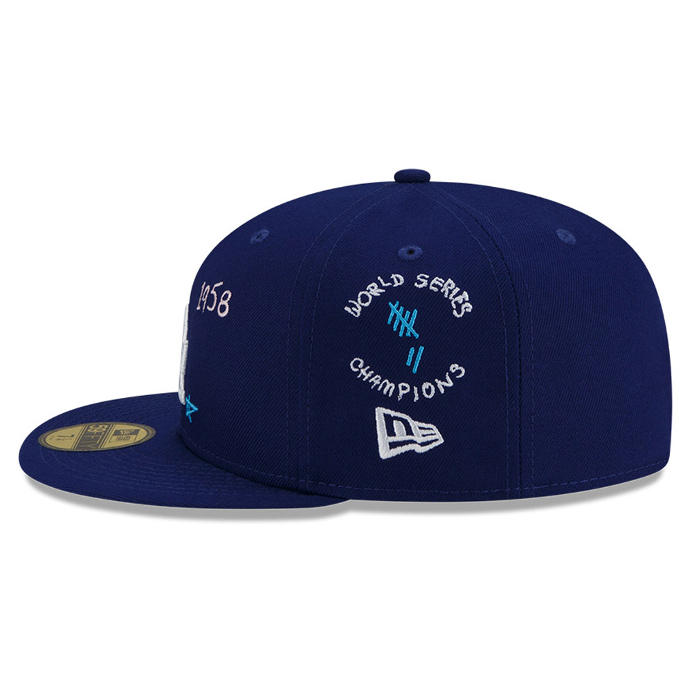 LA Dodgers MLB Scribble Blue 59FIFTY Cap