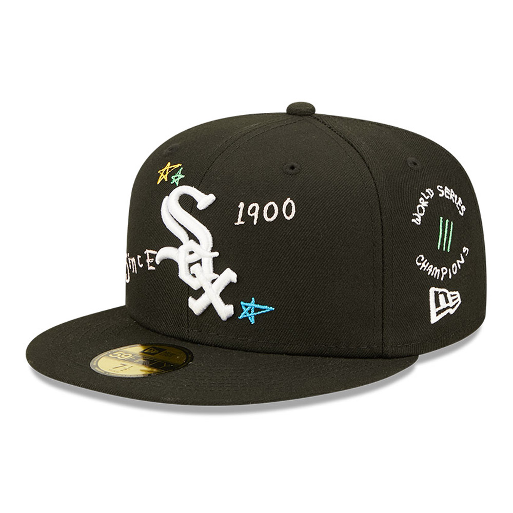 Chicago White Sox MLB Scribble Black 59FIFTY Cap