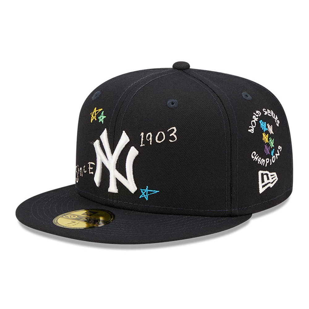 A NEW ERA Sombrero de Pescador Estampado York Yankees Negro-Blanco 