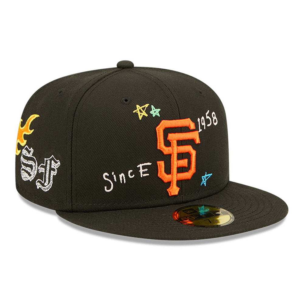 San Francisco Giants MLB Scribble Black 59FIFTY Fitted Cap