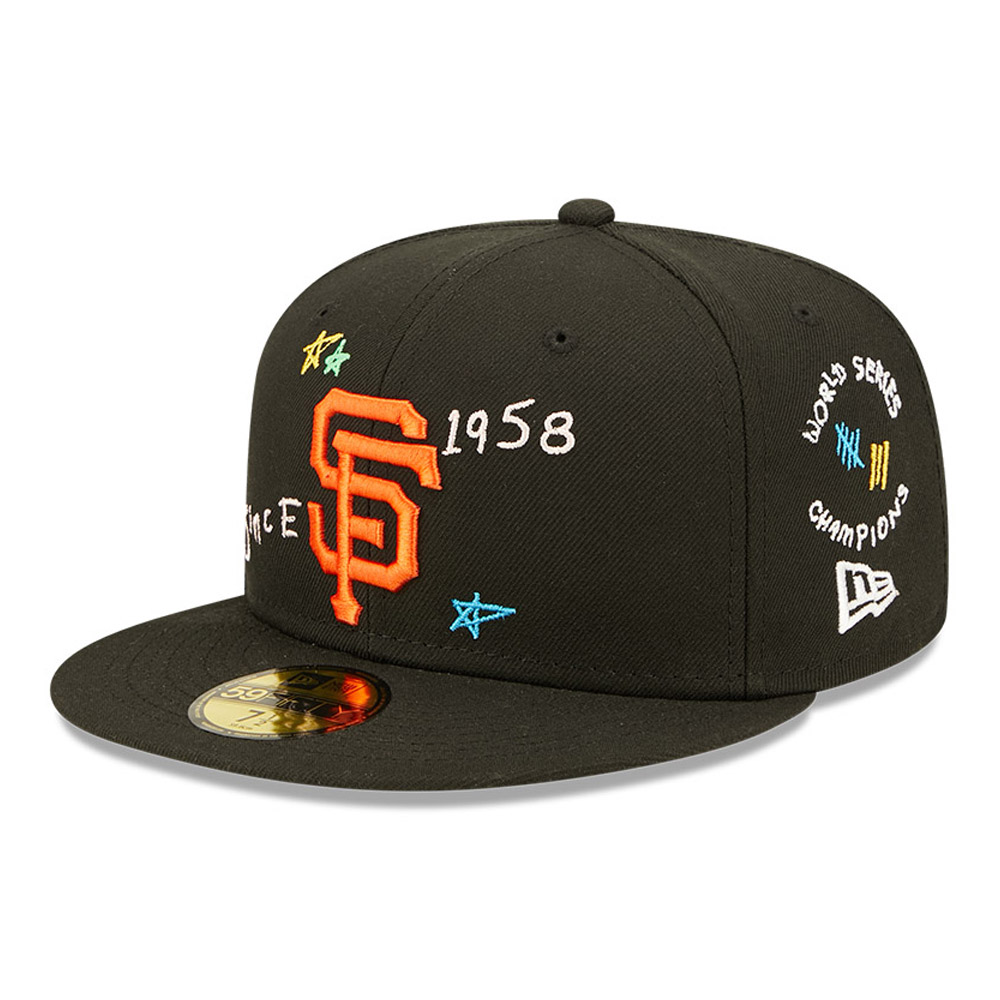 San Francisco Giants MLB Scribble Black 59FIFTY Fitted Cap
