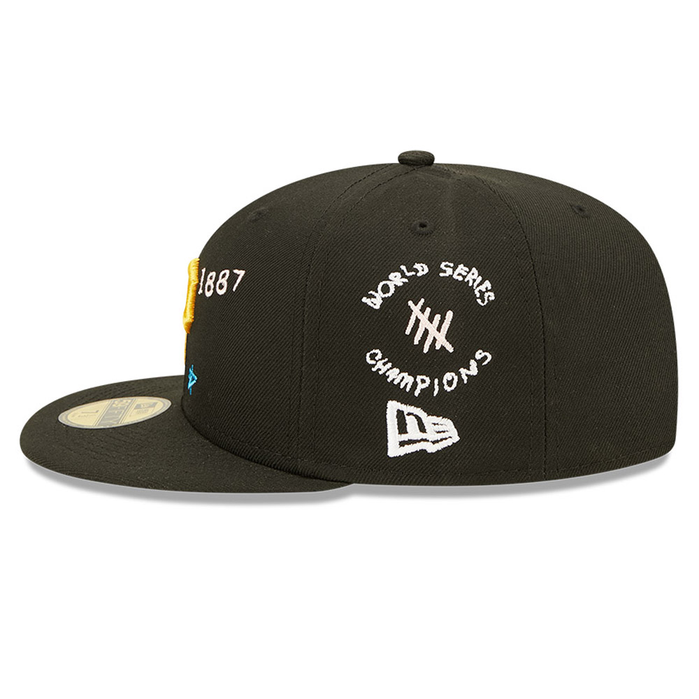 Pittsburgh Pirates MLB Scribble Black 59FIFTY Fitted Cap