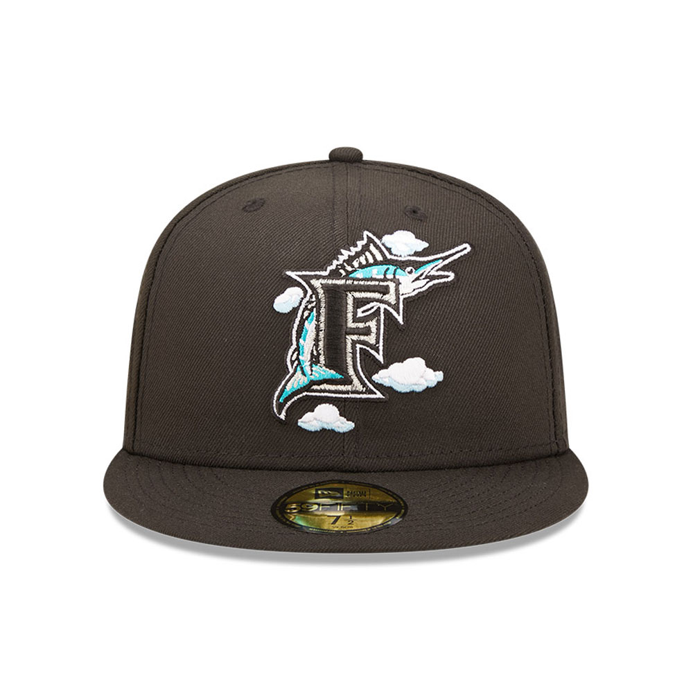 Miami Marlins Comic Cloud Black 59FIFTY Fitted Cap