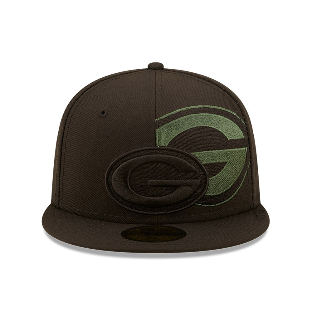 Green Bay Packers NFL Logo Feature Schwarz 59FIFTY Fitted Cap