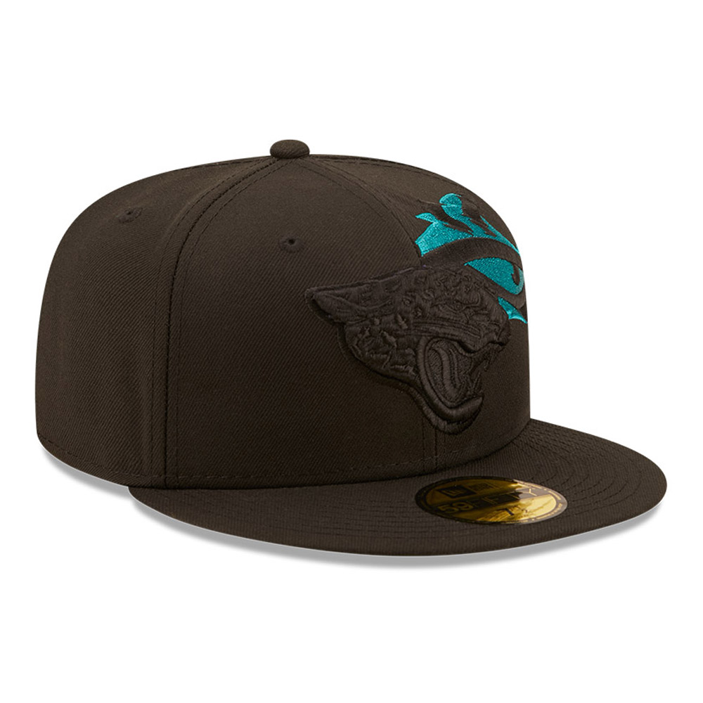 Jacksonville Jaguars NFL Logo Feature Black 59FIFTY Fitted Cap