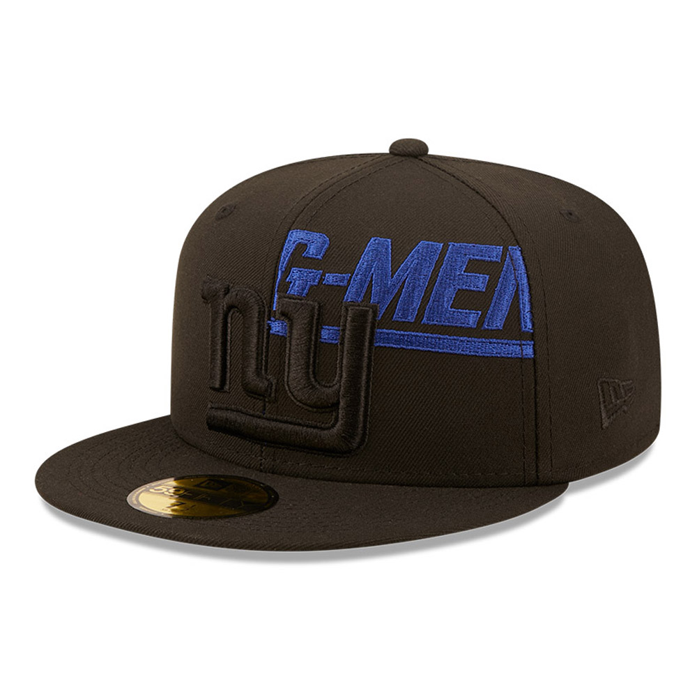 New York Giants NFL Logo Feature Black 59FIFTY Fitted Cap