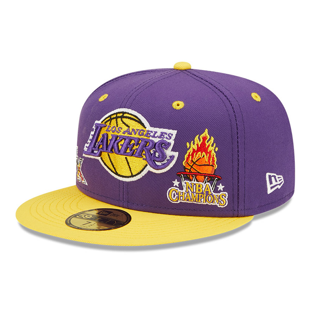 LA Lakers NBA Fire Purple 59FIFTY Cap