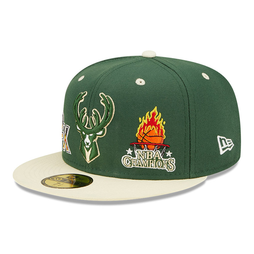Milwaukee Bucks NBA Fire Green 59FIFTY Cap