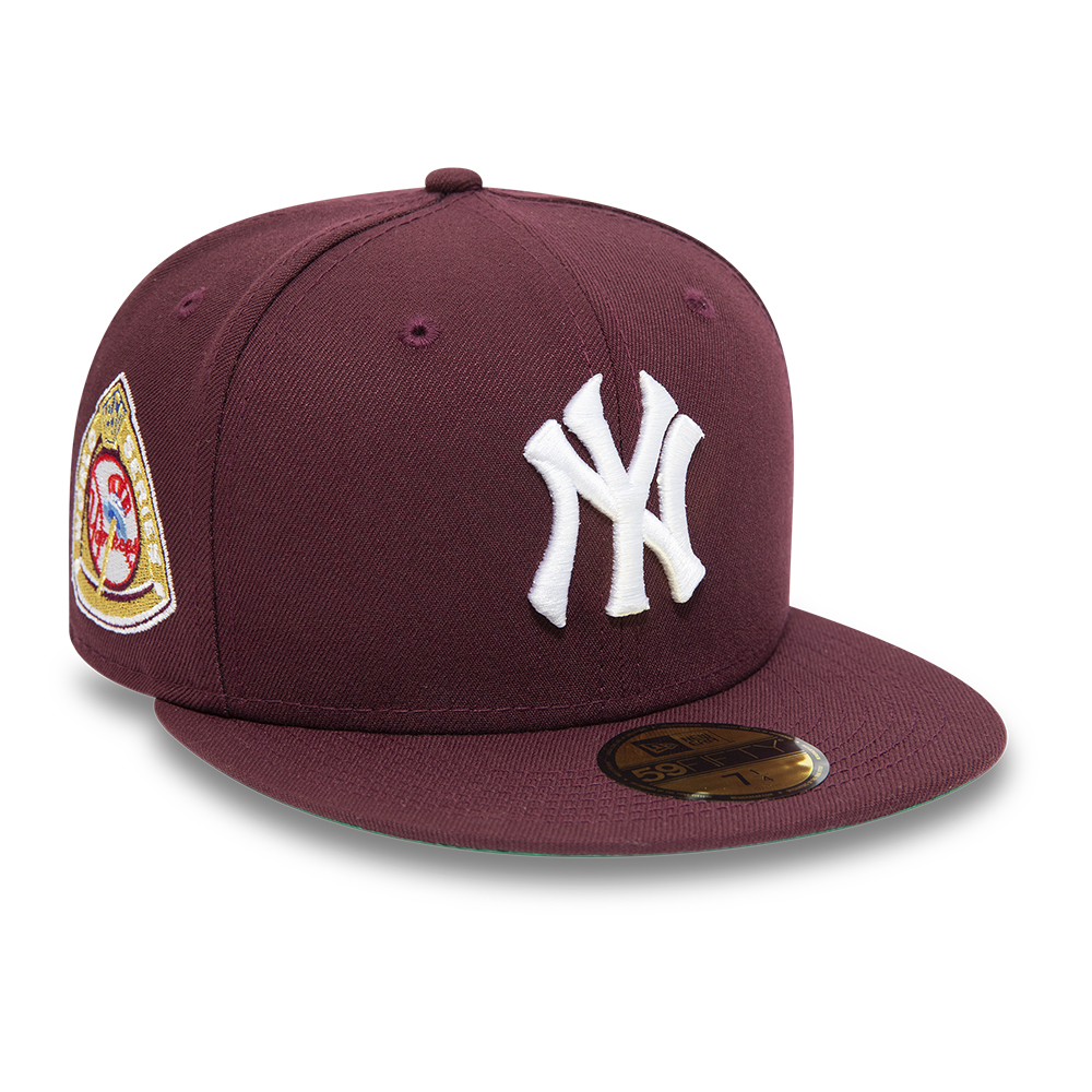 Official New Era New York Yankees MLB Side Patch Maroon 59FIFTY Fitted ...