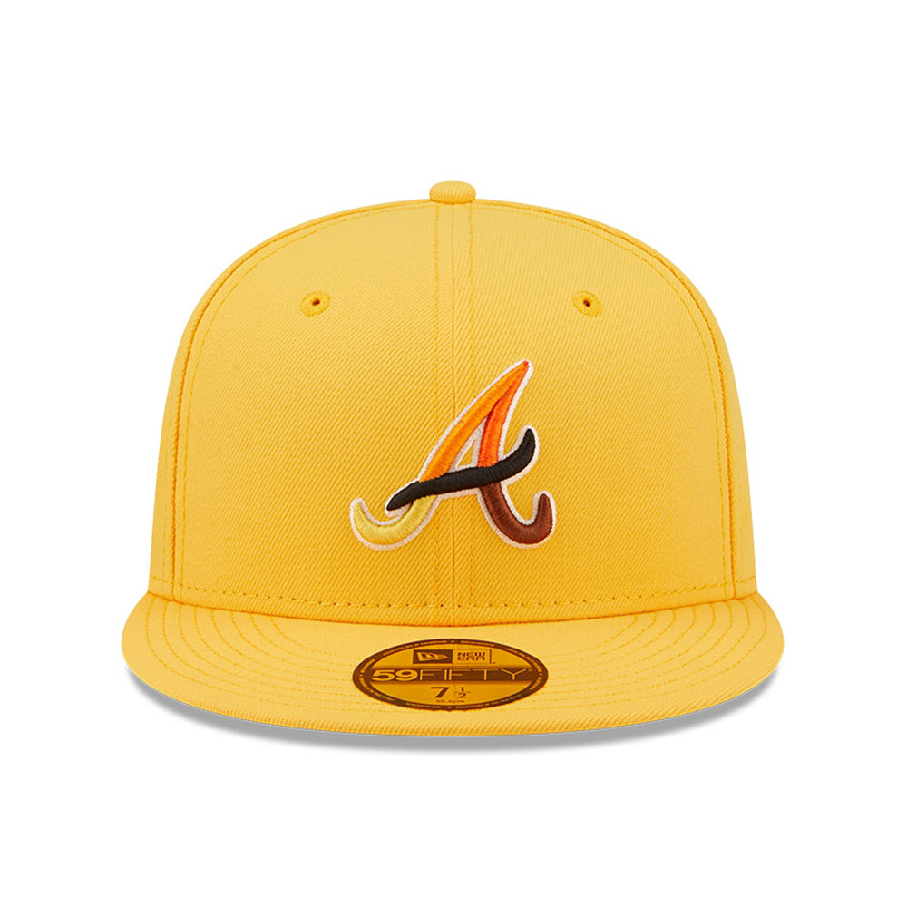 Atlanta Braves MLB Butterfly Yellow 59FIFTY Fitted Cap