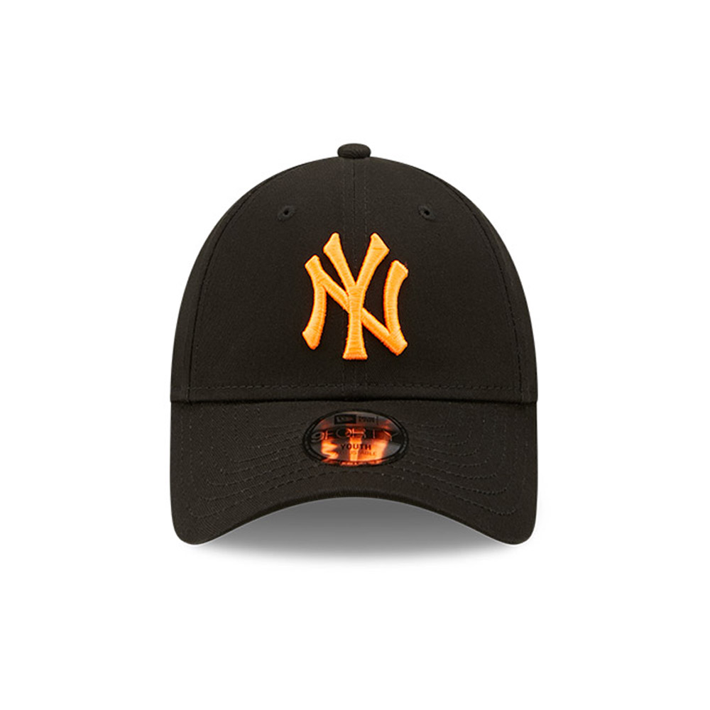 New York Yankees MLB Neon Kids Black 9FORTY Cap