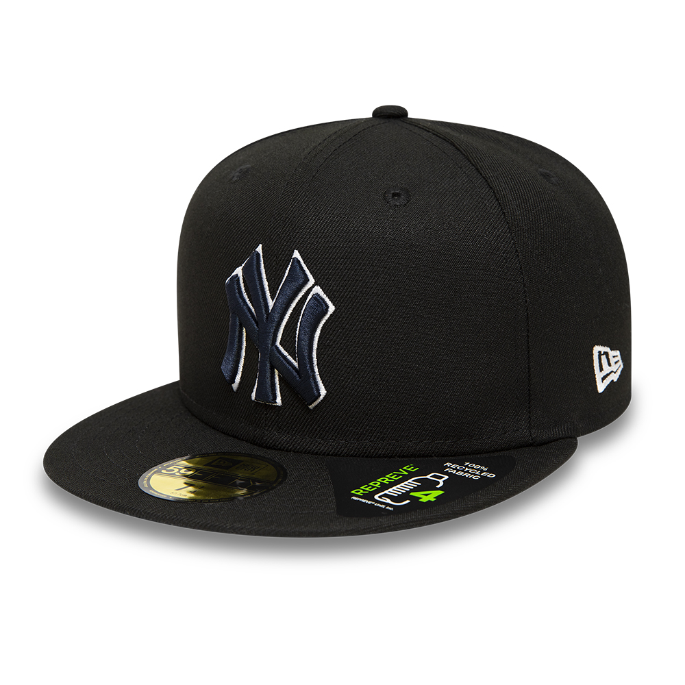 Official New Era New York Yankees MLB Repreve Black 59FIFTY Fitted Cap ...