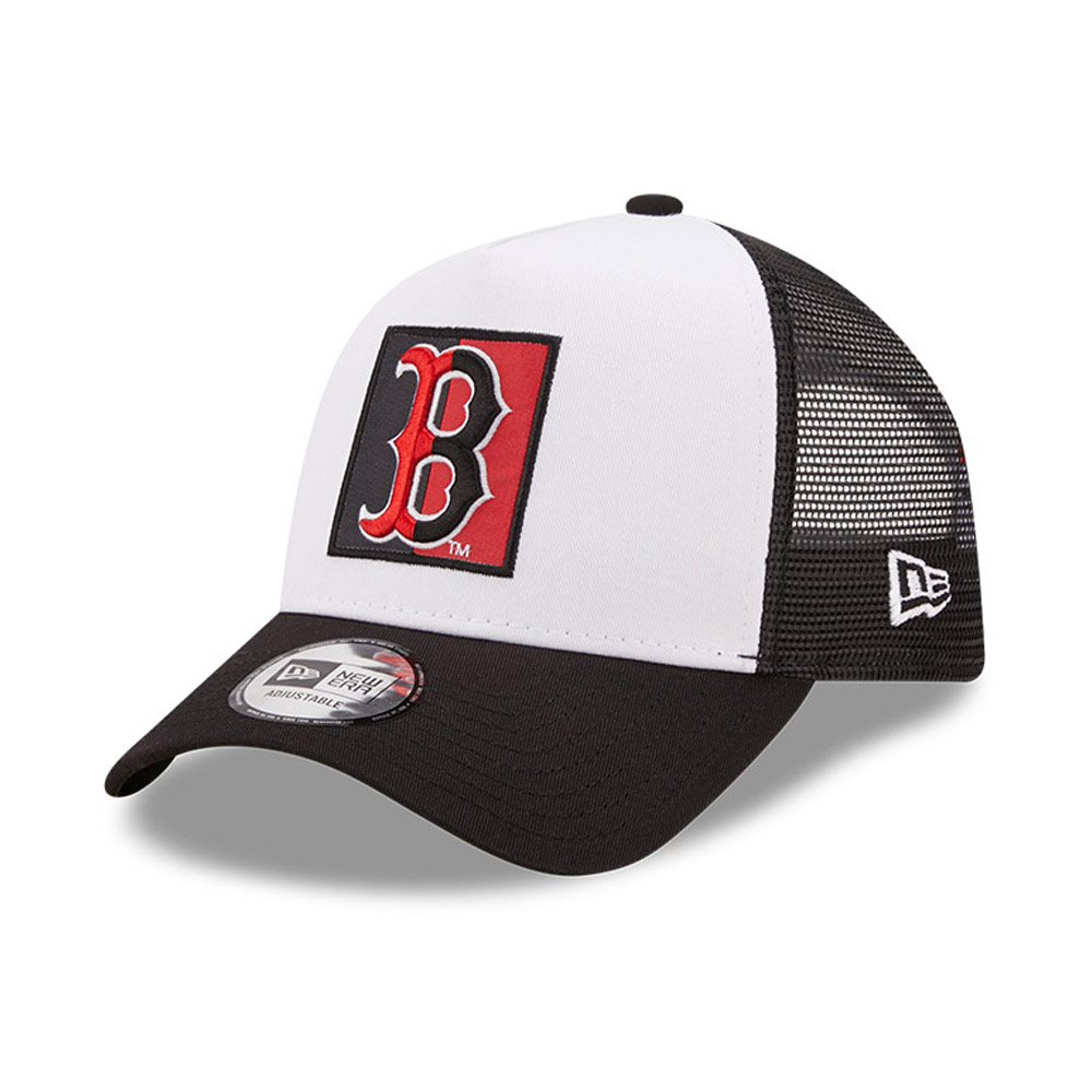 Boston Red Sox Team Patch White A-Frame Trucker Cap