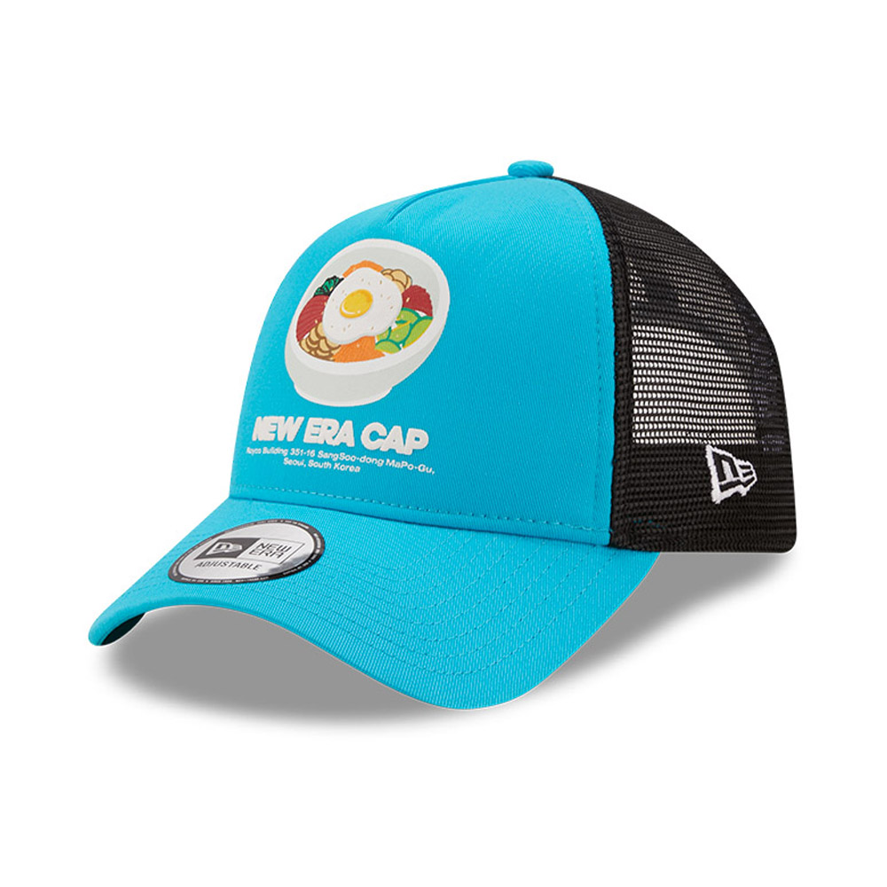New Era Food Patch Turquoise A-Frame Trucker Cap