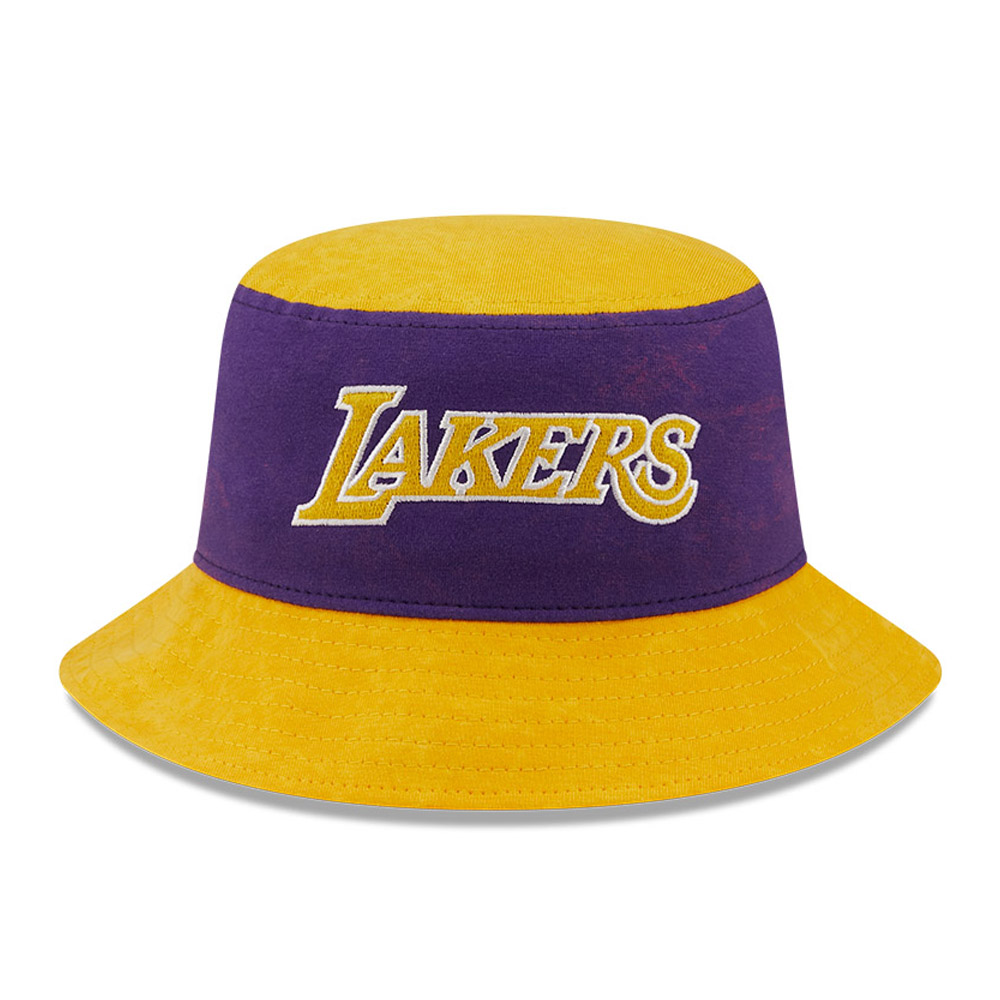 LA Lakers Washed Pack Yellow Bucket Hat