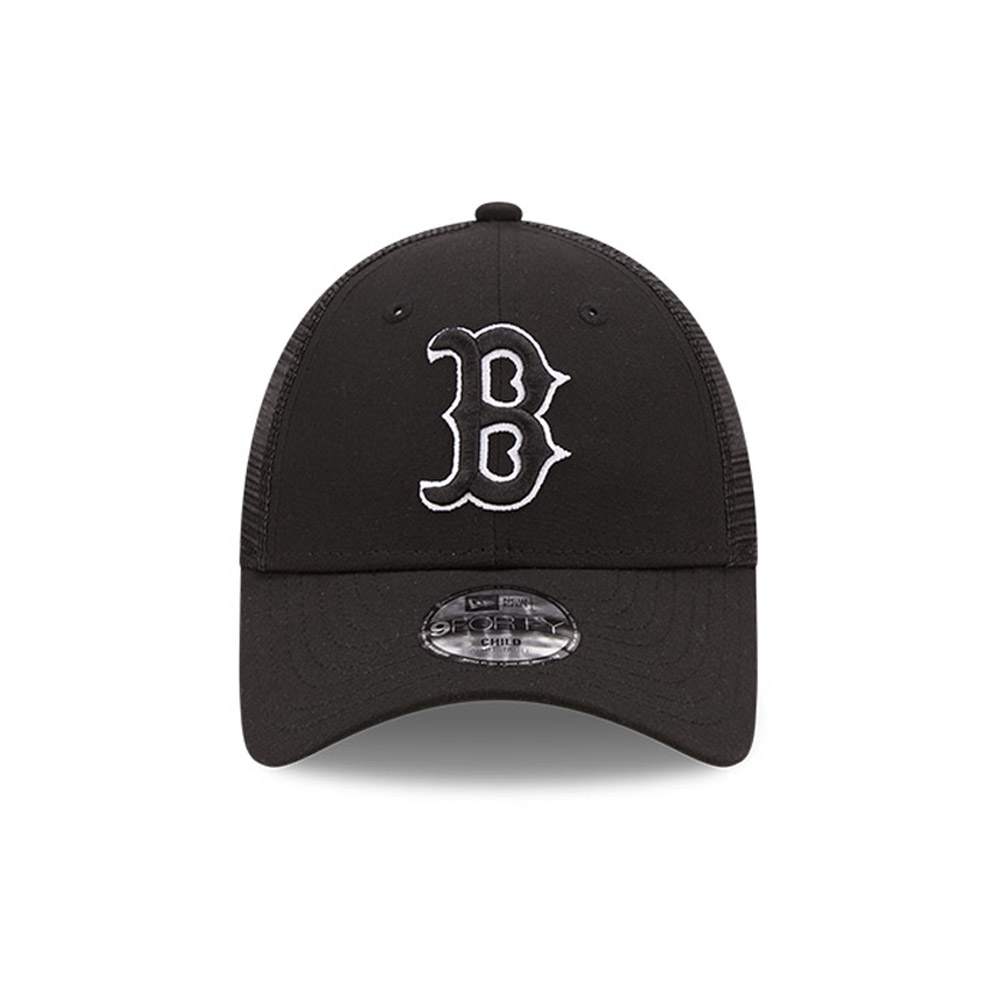 Boston Red Sox Home Field Kids Black 9FORTY Trucker Cap